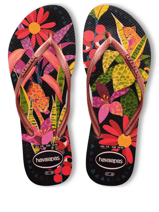 Havaianas Slim Tropical Frauen Flip Flops in Rosa Farbe