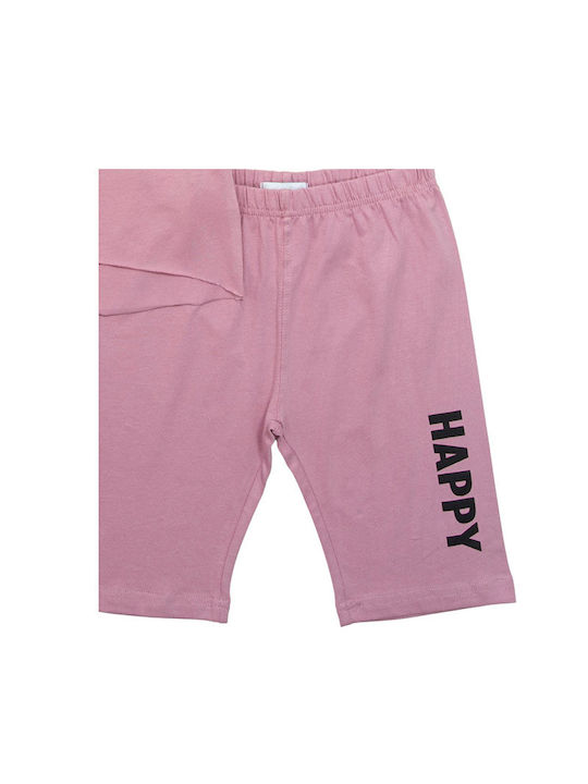 Funky Kids Set with Leggings Summer 2pcs Pink