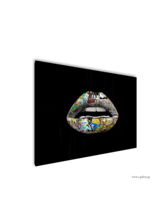 Graffiti Lips Painting on Canvas 150x100cm