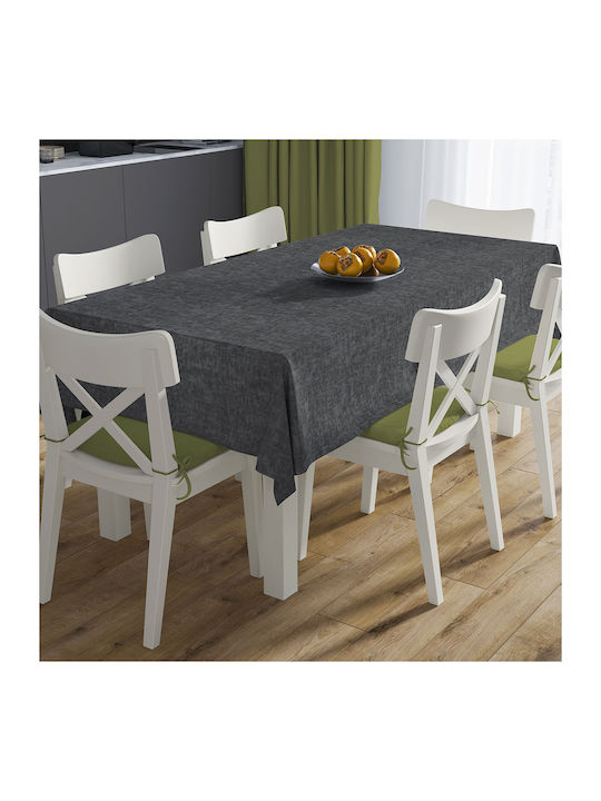 Dimcol Tablecloth Stain Resistant Panama Dark Grey 140x180cm