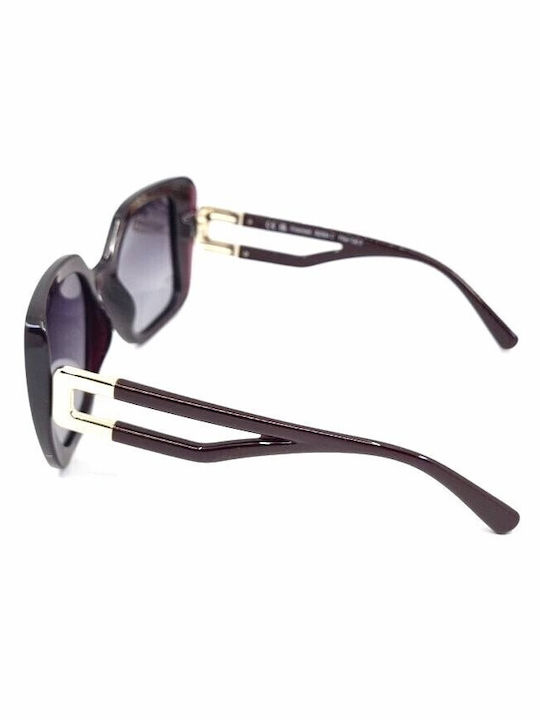 Invu Damen Sonnenbrille mit Braun Kunststoff Gestell