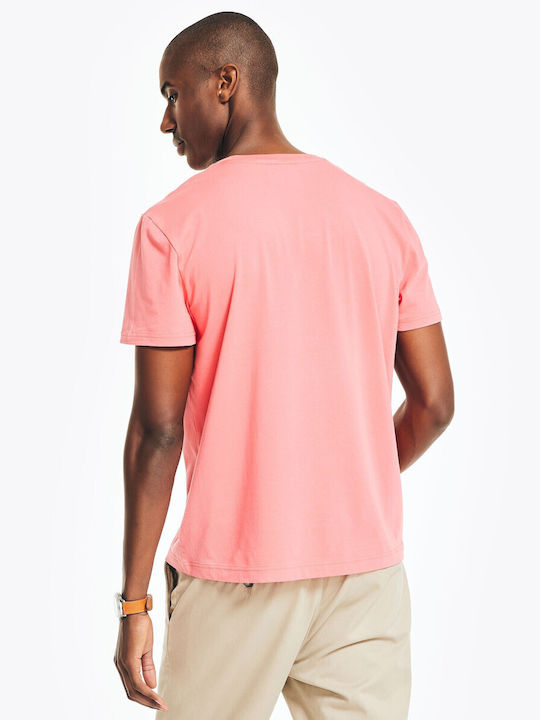 Nautica Men's Short Sleeve T-shirt Pink