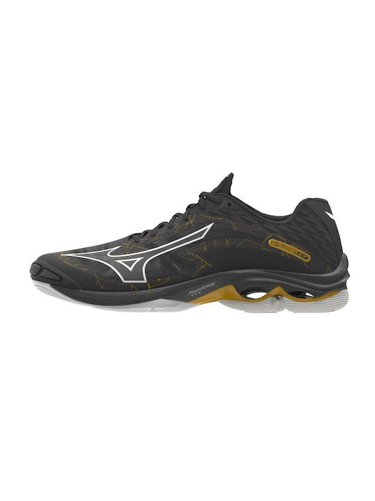 Mizuno Wave Lightning Z7 Pantofi sport Volei Stridie Neagră / Mp Auriu / Poartă De Fier
