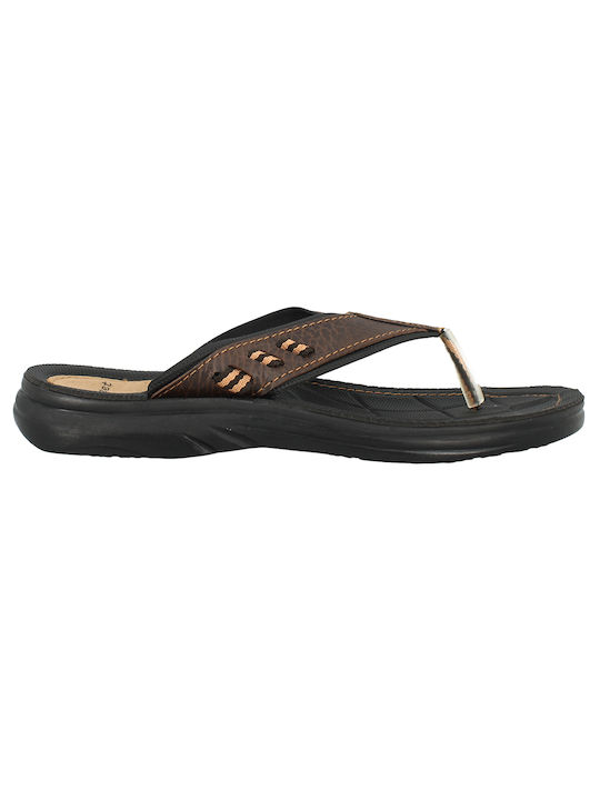 Bella Men's Flip Flops Brown