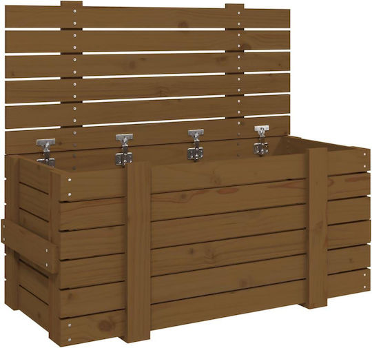 vidaXL Μπαούλο Ξύλινο 91x40.5x42εκ. Καφέ Μελί