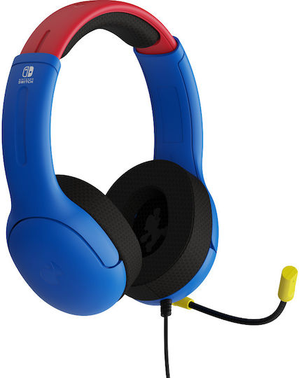 PDP LVL40 Airlite Mario Dash Over Ear Gaming Headset with Connection 3.5mm Mario Dash