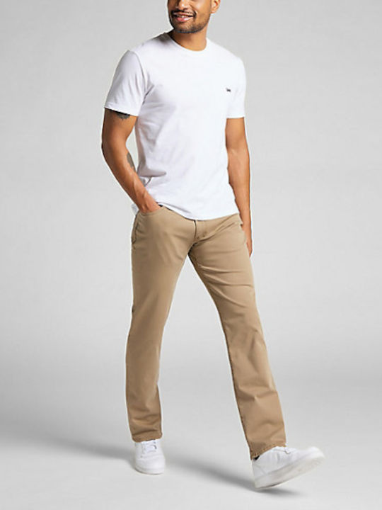 Gabardine Hose Elastisch Beige