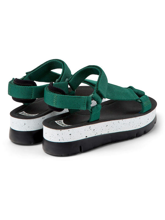 Oruga Up Γυναικεία Ανατομικά Σανδάλια Sporty Flatforms Πράσινα