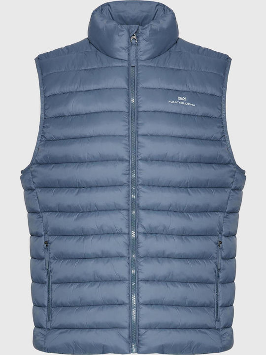 FBM007-00401 Sleeveless Jacket Puffer Dusty Blue