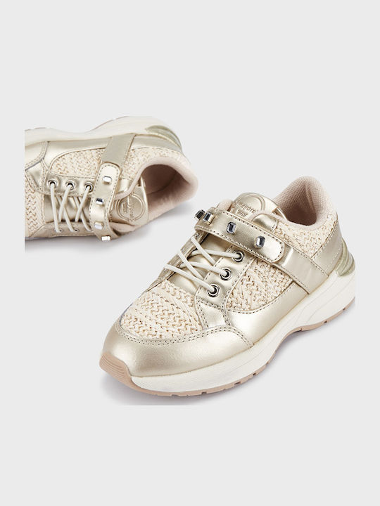 Running Παιδικά Sneakers με Σκρατς Χρυσά
