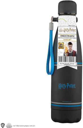 Cinereplicas Harry Potter Ravenclaw Kids Water Bottle Thermos Harry Potter Stainless Steel with Screw Cap Non Spill Black 500ml