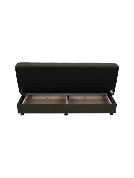 Andri Триместен Диван Спалня Текстил със съхранение Cupressus 180x72x77см.