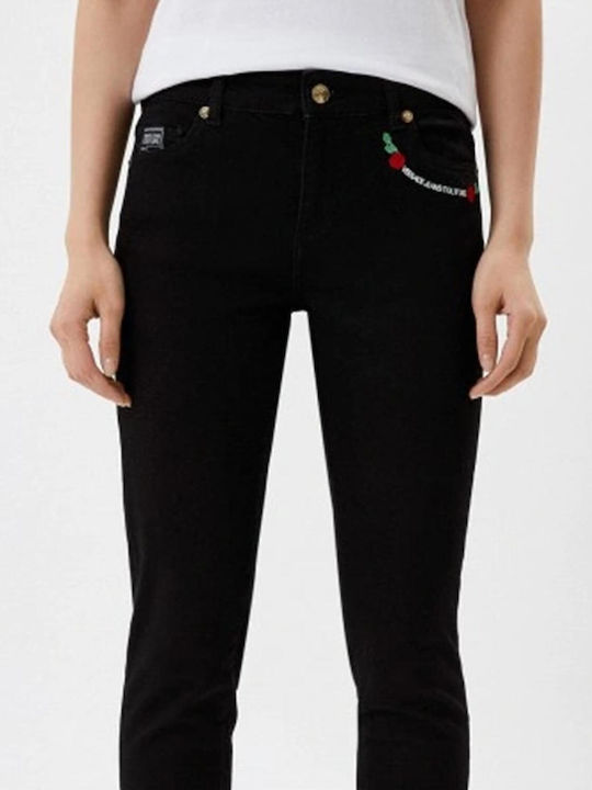 Versace Women's Jean Trousers in Skinny Fit Black