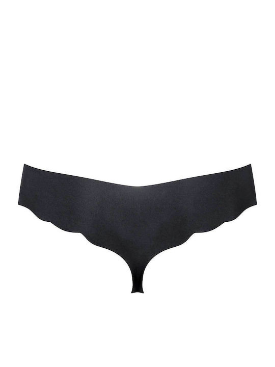 Γυναικεία String 2Pack χωρίς Ραφές Black/Beige
