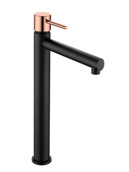 Excel Minimal Mixing Tall Sink Faucet Rose Gold