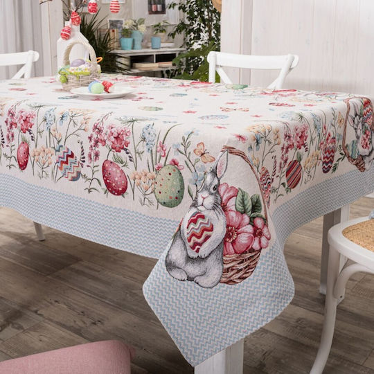 Teoran Flaffy Великденска Покривка За Маса Полиестер 140x140см