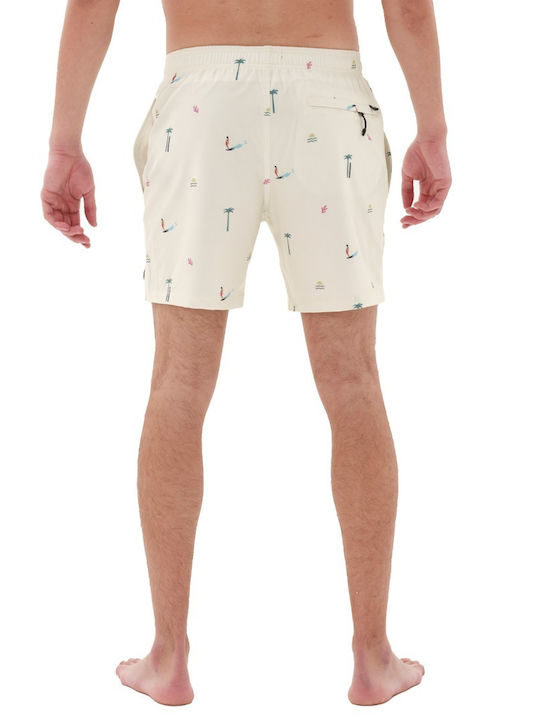 Emerson Printed Volley Herren Badehose Pale Yellow Drucken