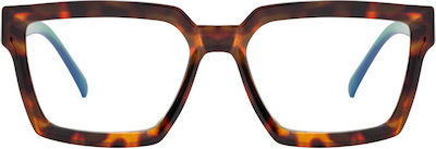 Pervedere Acetate Blue Light Blocking Glasses Brown Tortoise