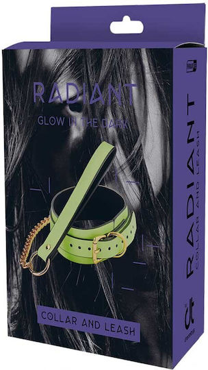 Dream Toys Radiant Glow In The Dark Collar Collar & Leash Green