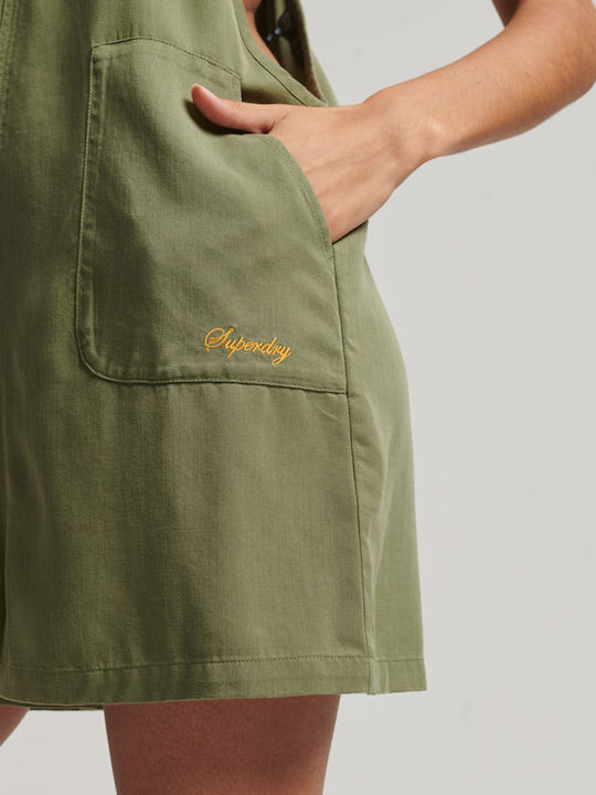 Ovin Vintage Women's Jumpsuit Denim Khaki