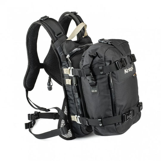 Kriega US-10 Drypack Waterproof Motorcycle Tail Bag 10lt Black