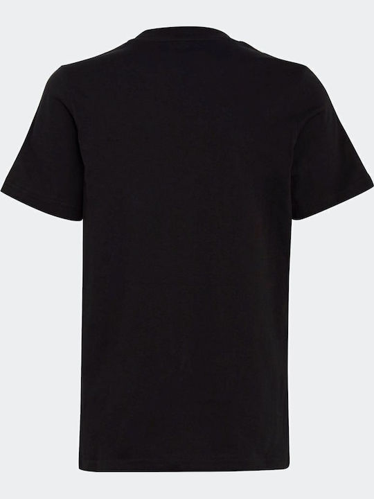 Kinder-T-Shirt Schwarz Essentials 3-Stripes