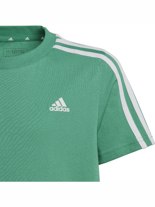 Kinder-T-Shirt Grün Essentials 3-Stripes
