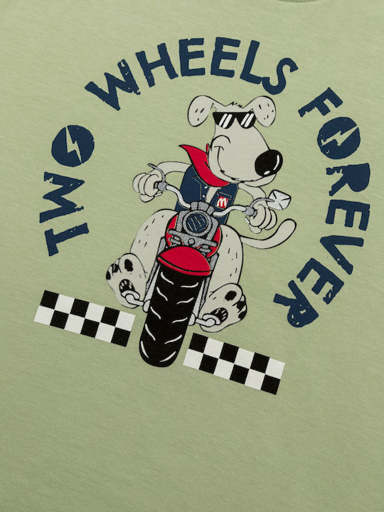 Minerva Παιδική Πιτζάμα Καλοκαιρινή Τιρκουάζ Motorcycle