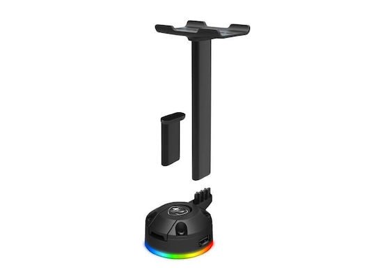 Cougar Bunker S RGB Επιτραπέζια Βάση Ακουστικών με Φωτισμό LED και Θύρα USB Μαύρη