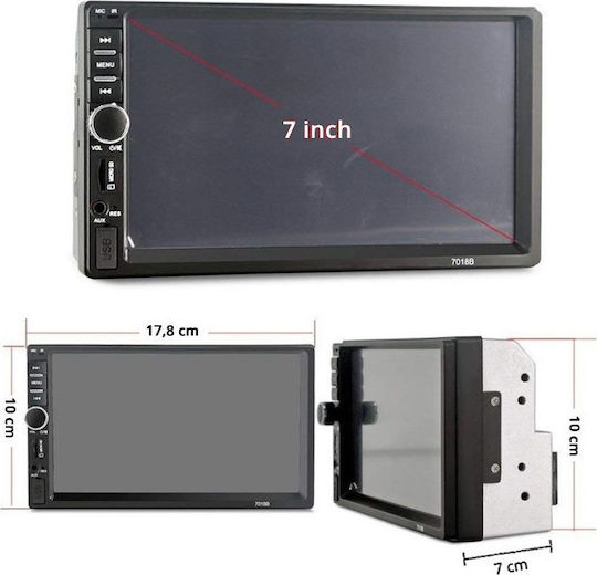 Auto-Audiosysteme 2 DIN (Bluetooth/USB/AUX/Eingebautes Wi-Fi / 3G/GPS/Apple CarPlay/Android Auto) mit 7-Zoll Touchscreen