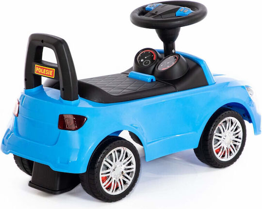 Polesie Super Car 3M Baby Push Walker Ride On for 12+ Months with Sounds Blue