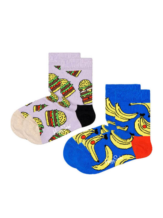 Happy Socks Παιδικά Σοσόνια Lunchtime Πολύχρωμα 2 Ζευγάρια