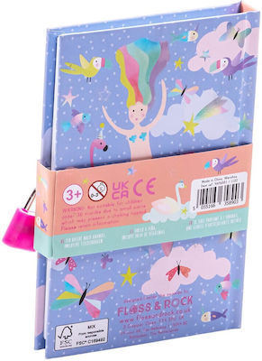 Floss & Rock Fantasy Notebook Ruled with Lock Multicolour