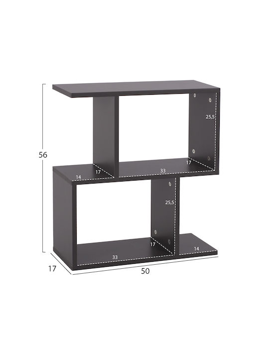 Rectangular Side Table Ameer Wooden Gray L50xW17xH56cm.