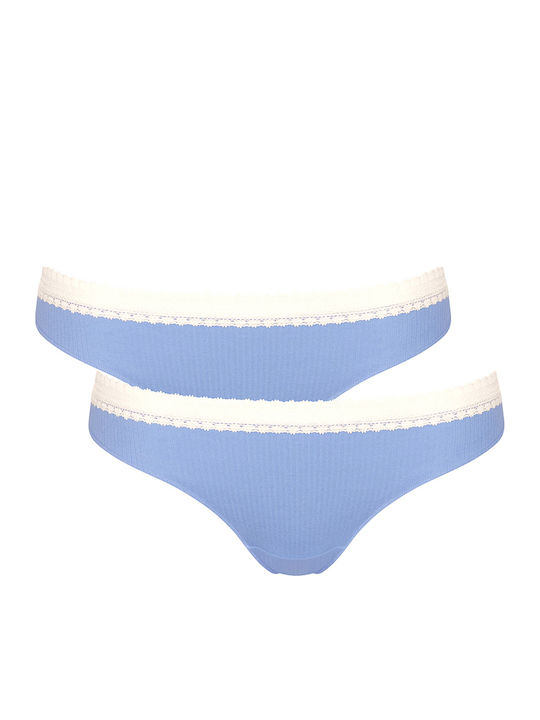 Go Ribbed H Women's Brazil with Lace Light Blue