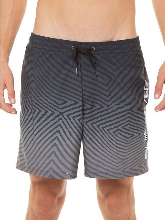 Quiksilver Everyday Warped Logo Herren Badehose Gray Drucken