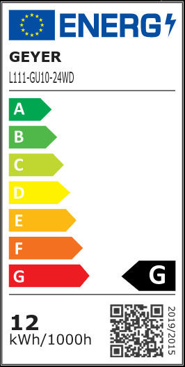 Geyer LED Bulb 12W for Socket GU10 and Shape AR111 Warm White 900lm Dimmable