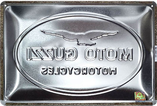Διακοσμητική Πινακίδα Moto Guzzi Motorcycles Χειροποίητη από Μέταλλο