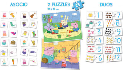 Παιδικό Puzzle Peppa Pig 4 in 1 25pcs για 3+ Ετών Educa