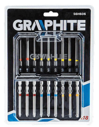 Graphite Σετ 18 Μύτες Κατσαβιδιού Σετ Μακριές