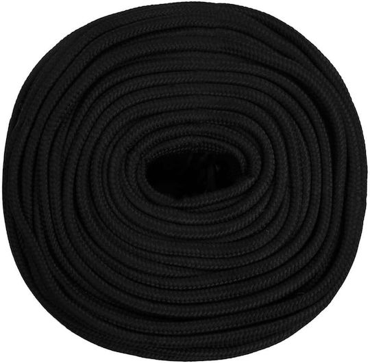 vidaXL Rope Diameter 8mm with Length 100m Black Work Rope Black 8mm 100m Polyester