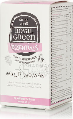 Royal Green Multivitamine für Energie, Unterstützung des Immunsystems, die Haare, die Haut & die Nägel 60 Registerkarten