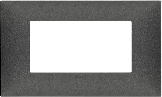 Vimar Neve Up Schalterrahmen Horizontale Montage in Schwarz Farbe 09674.14