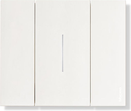 Legrand Living Now Cadru Comutator 1 Loc Montare Verticală 2 Elemente în Culoare Alb KA4802KW
