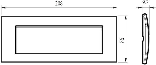 Legrand Bticino Living Light Switch Frame Horizontal Installation 7 Elements in Copper Color LNA4807SQ