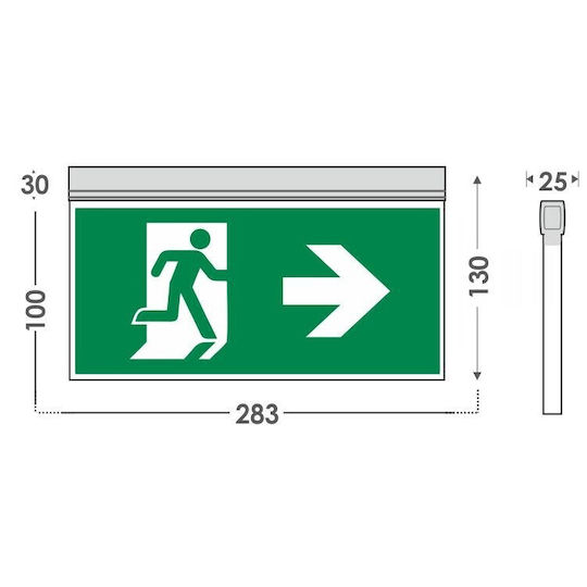 Olympia Electronics LED Exit Emergency Light MLD-28D/W