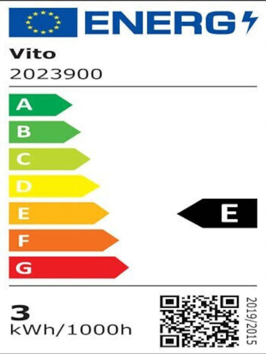Vito Lena-RX Στρογγυλό Χωνευτό LED Panel 3W με Ψυχρό Λευκό Φως 6000K
