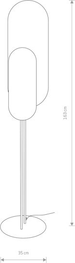 Nowodvorski Wheel Lux Floor Lamp H163cm. Black