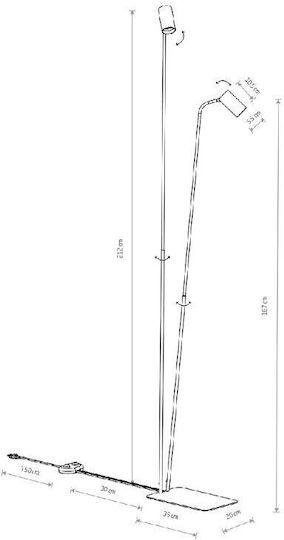 Nowodvorski Mono Floor Lamp H212cm. White