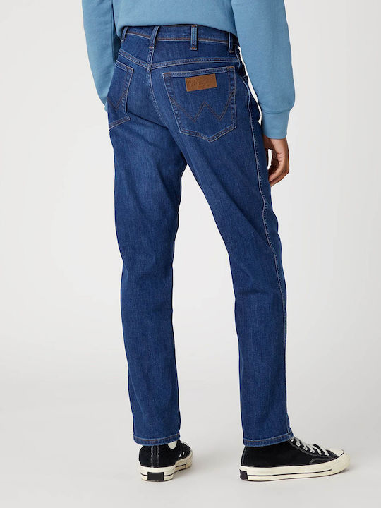 Texas Free Way Men's Jeans Pants Elastic with Regular Straight Fit Blue